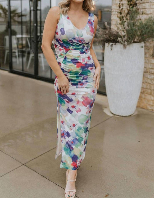 Geblümtes Midikleid