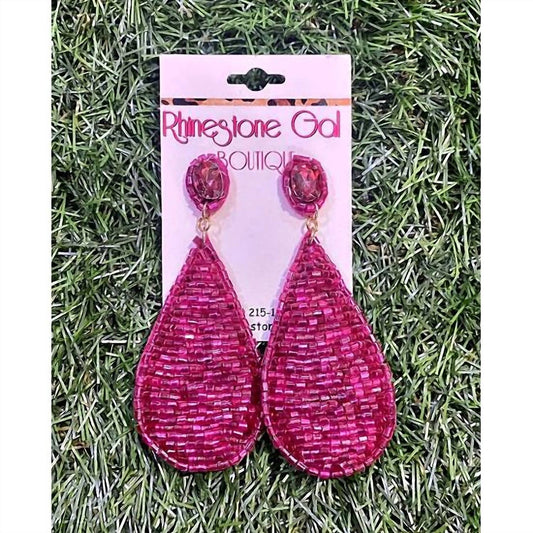 Women's Seed Bead Teardrop Earrings