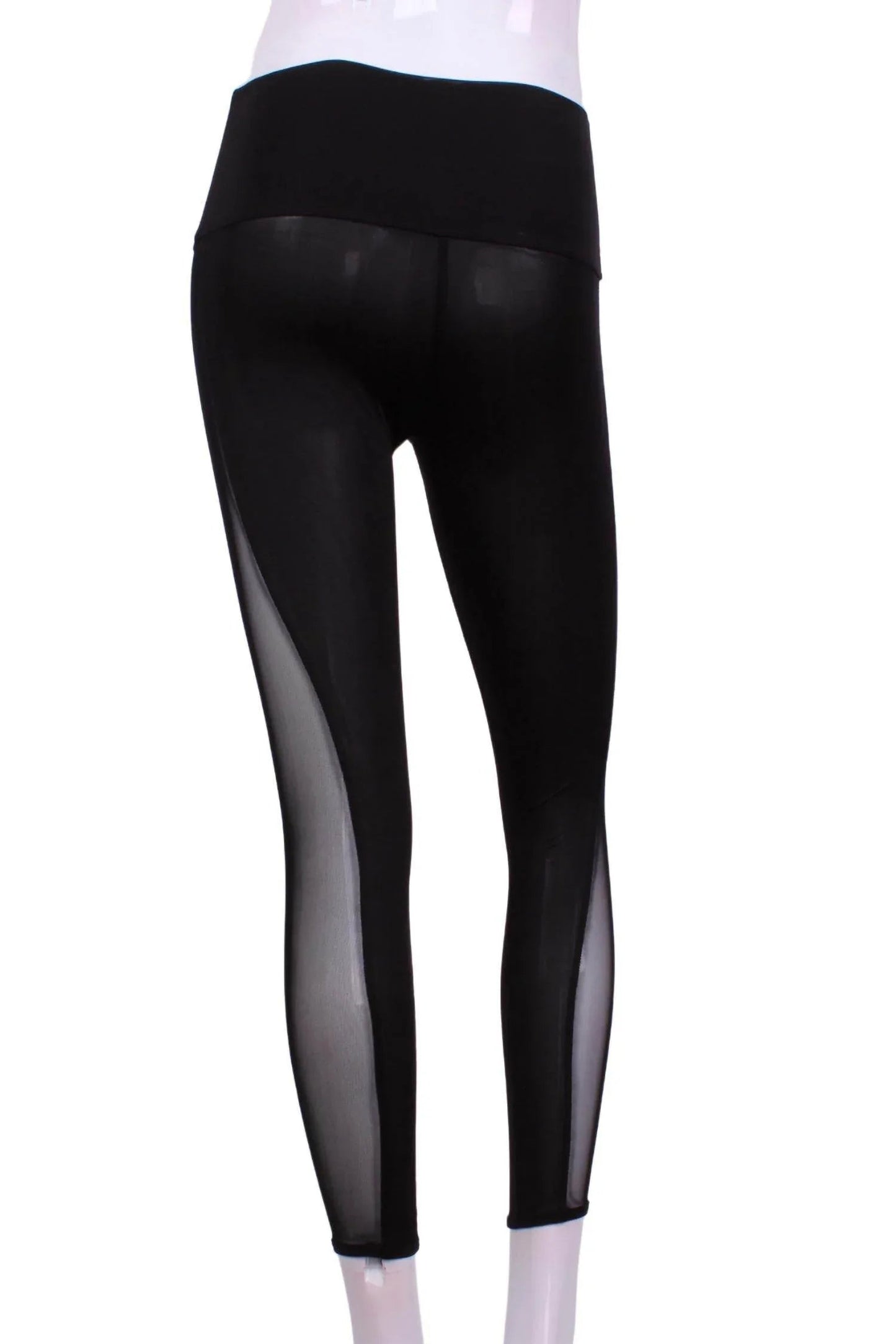Damen-Mesh-Leggings mit Beinverlängerung