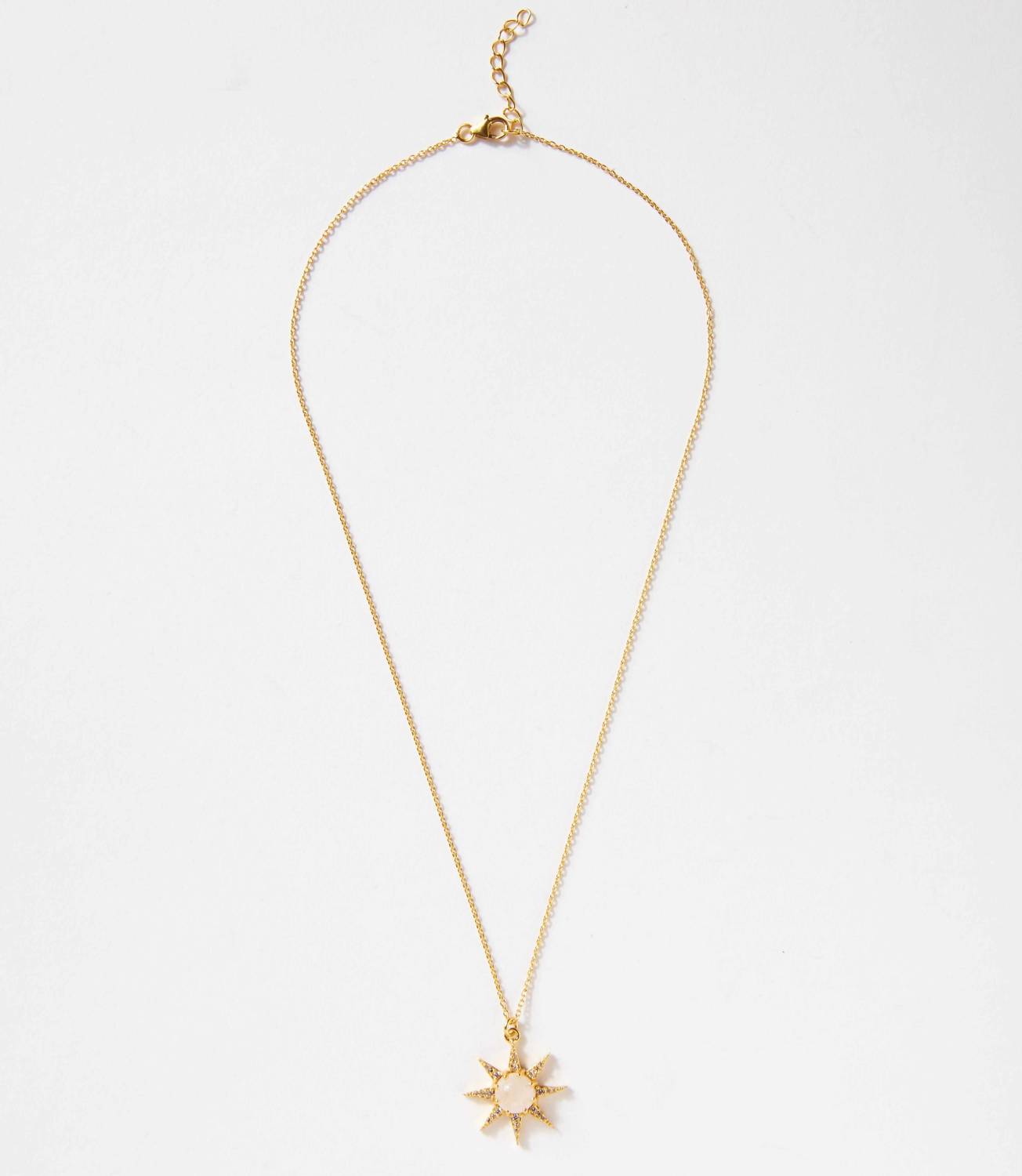 Women's Cabochon Sun Necklace