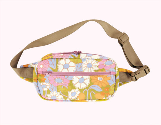 Women's Large Hip Bag With Flower Print