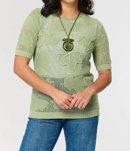 Cotton Leaf Fishnet Jumper