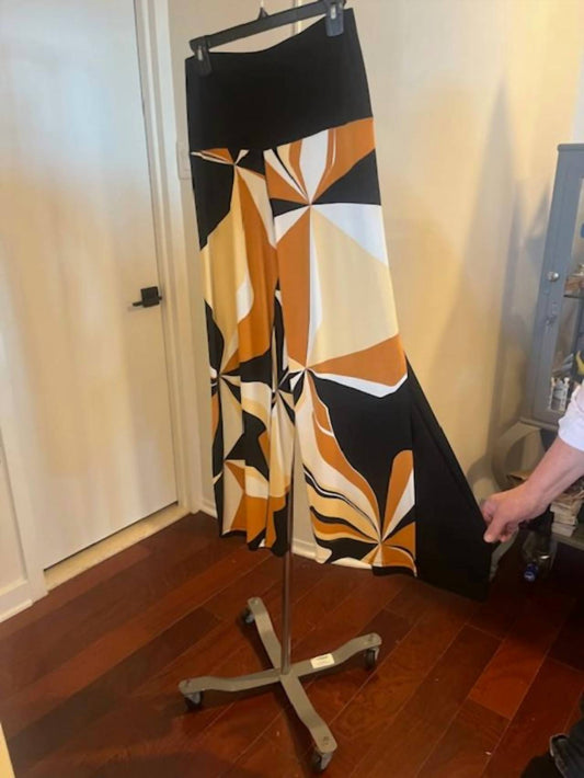 Damenhose aus Jersey mit Art-déco-Print