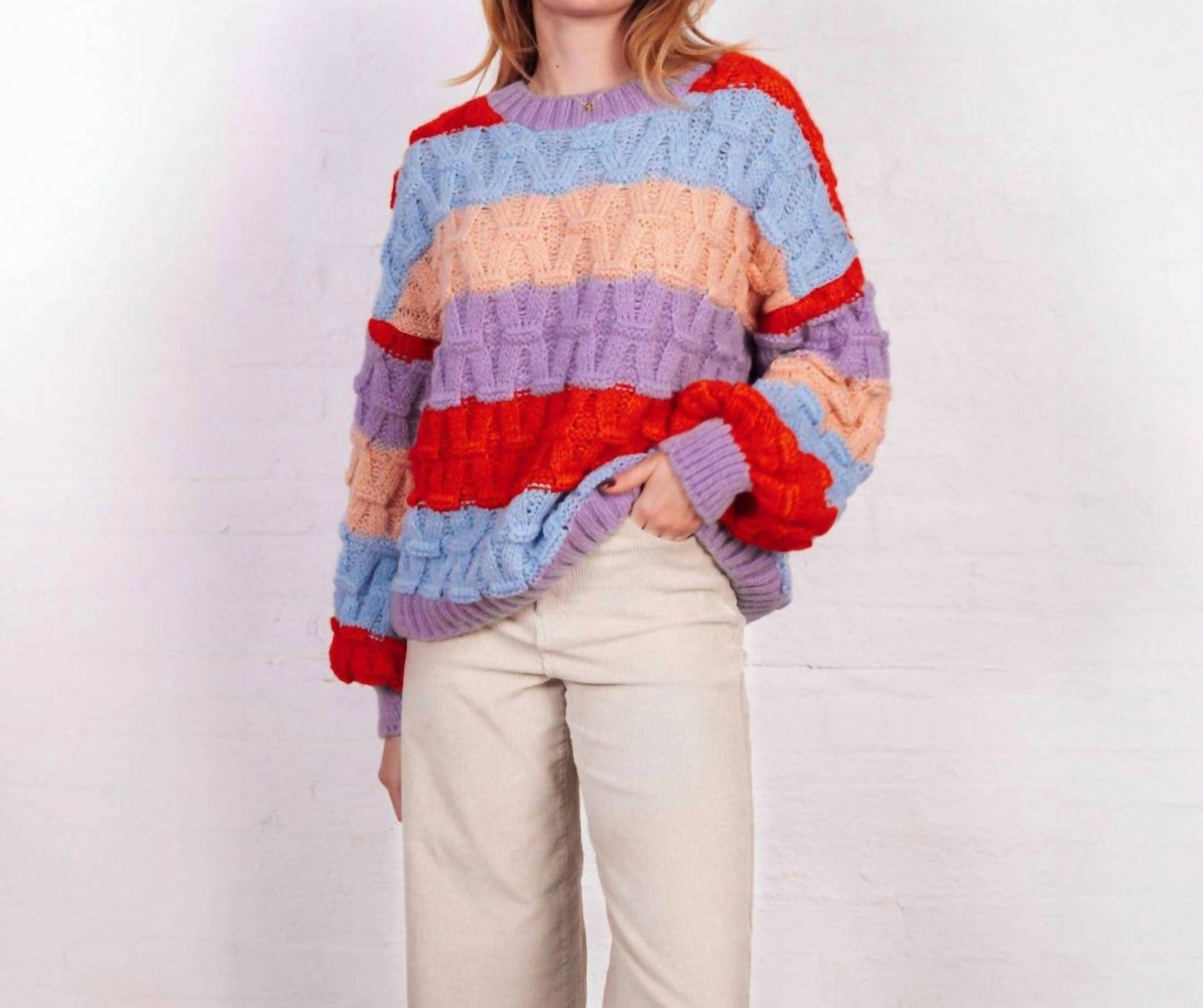 Mandy Criss-Cross-Streifenpullover
