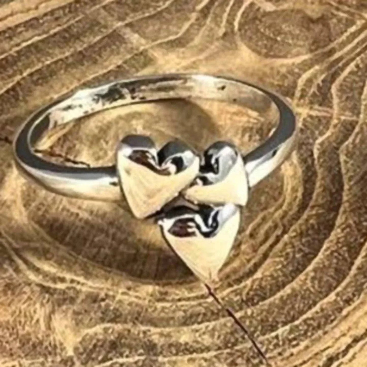 Damen-Triple-Herz-Stapelring