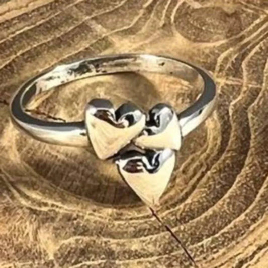 Women's Triple Heart Stacker Layer Ring