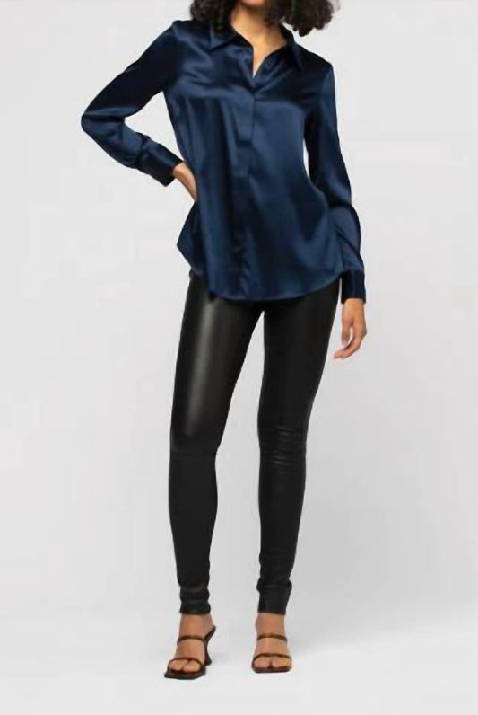 Leder-Stretch-Leggings