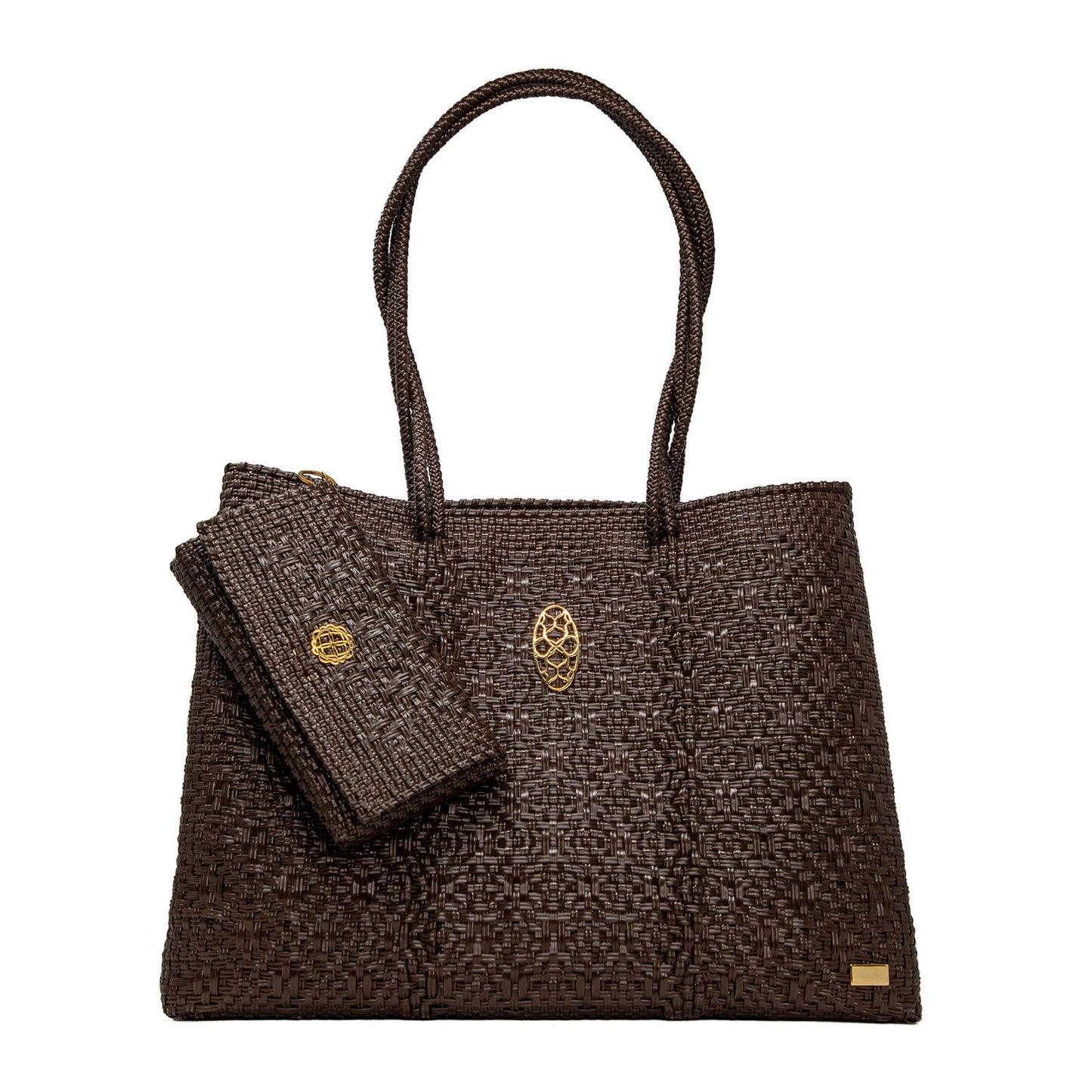 Gewebte Reisetasche für Damen mit Clutch