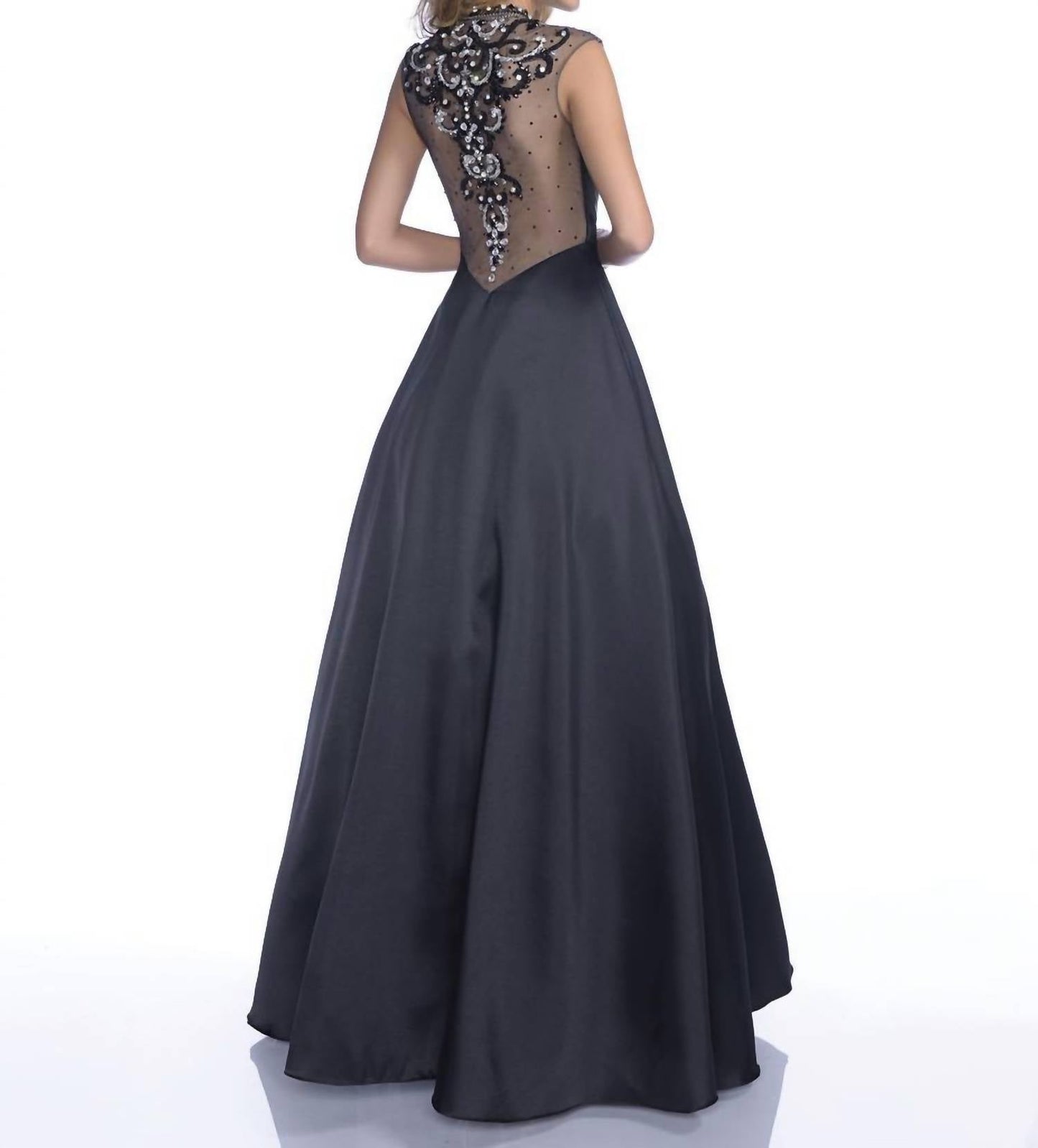 Ärmelloses Maxikleid mit Stehkragen