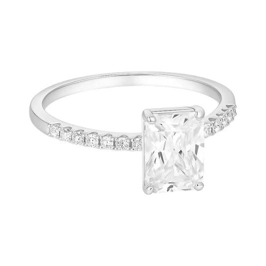 Women's Emerald Cut Moissanite Ring