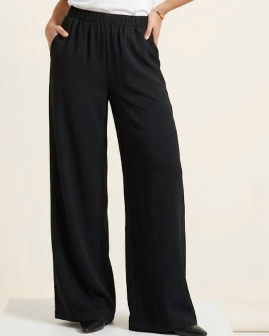 Freizeithose aus Crêpe mit weitem Bein