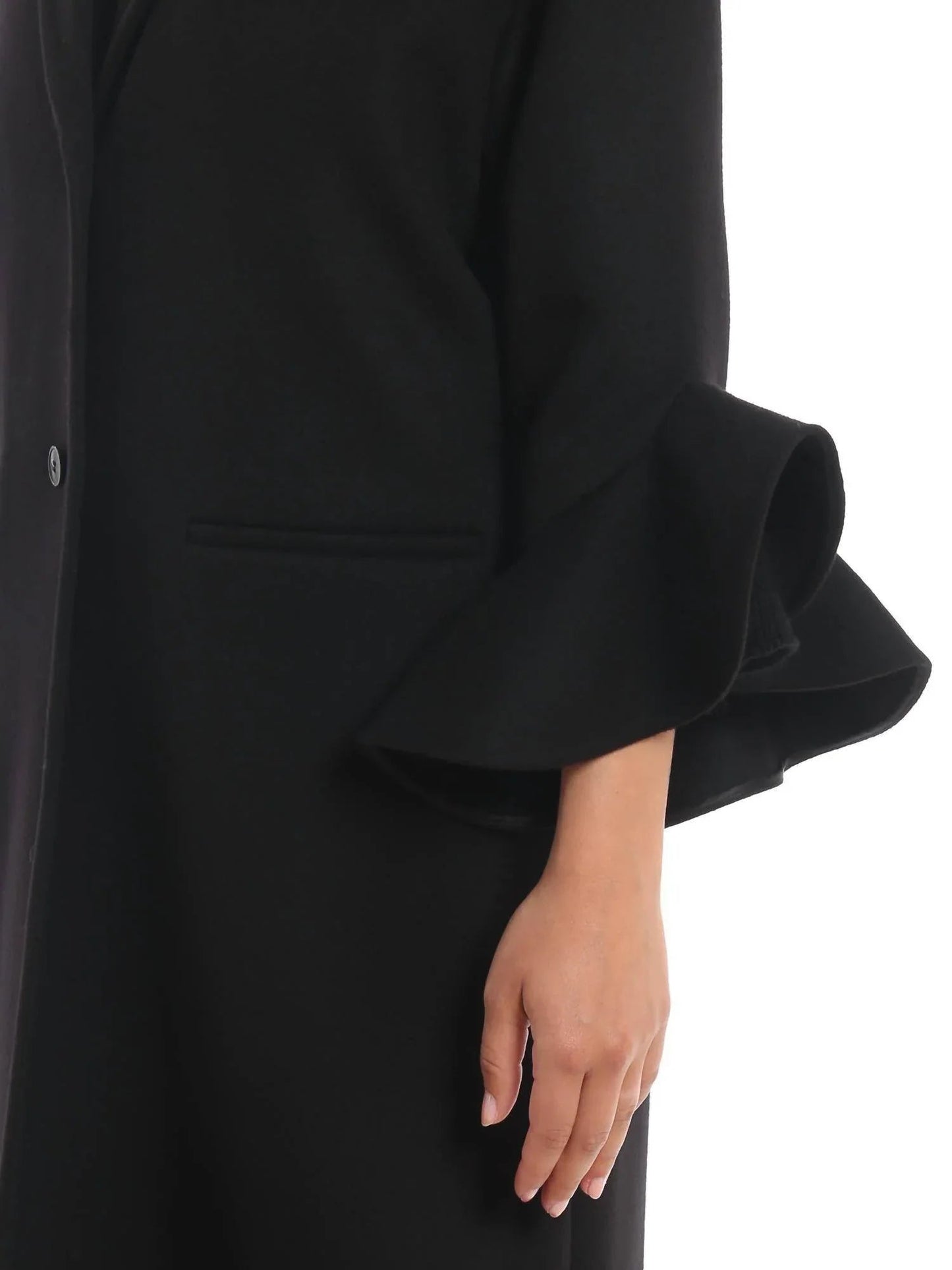 Frill Sleeves Compact Drap Coat