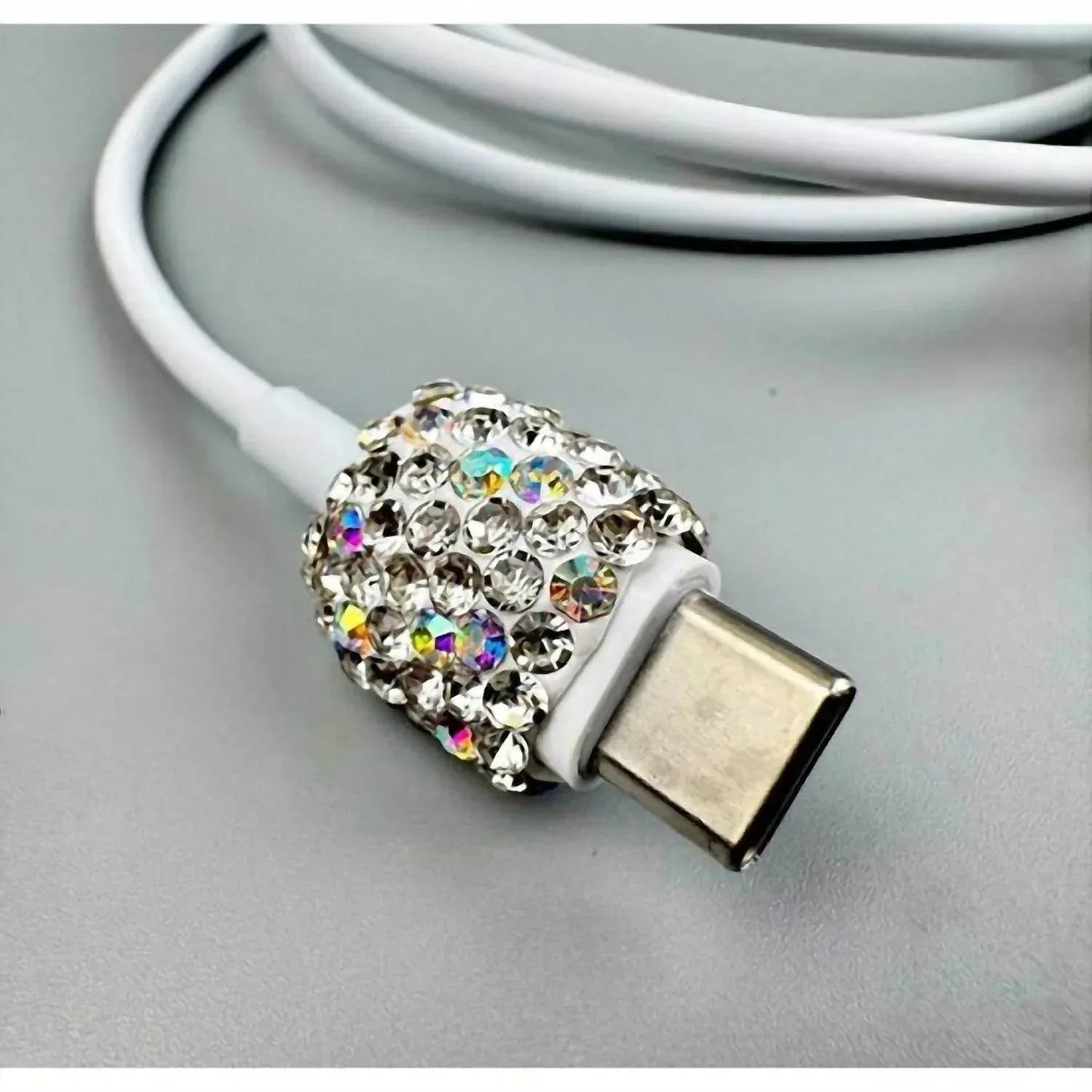 Women's Clear Bling Usb Charger Cable