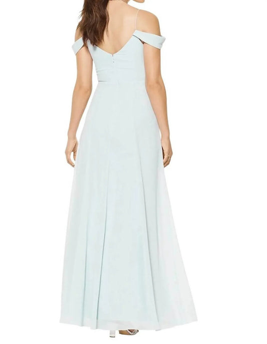 Chiffon Bridesmaid Dress With Off-center Slit