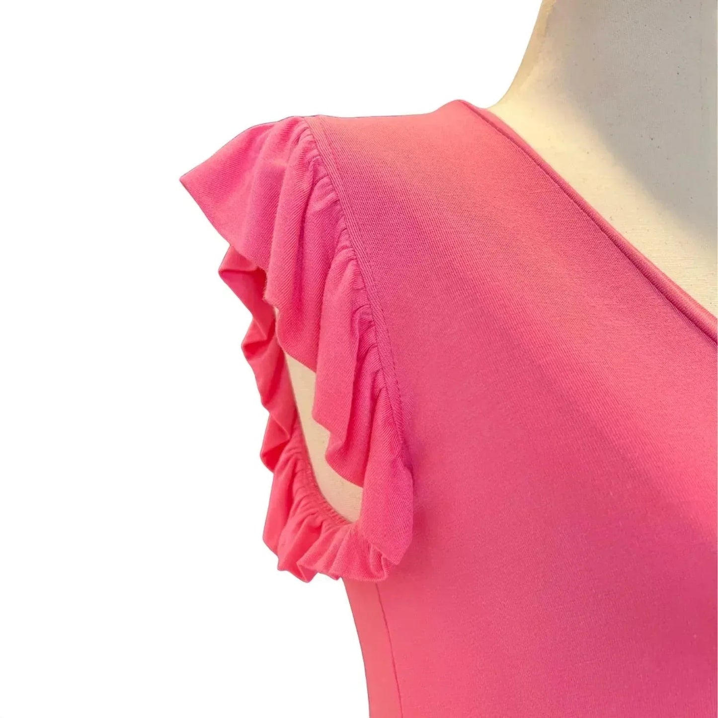 Women's Flutter Sleeve V-Neck Top