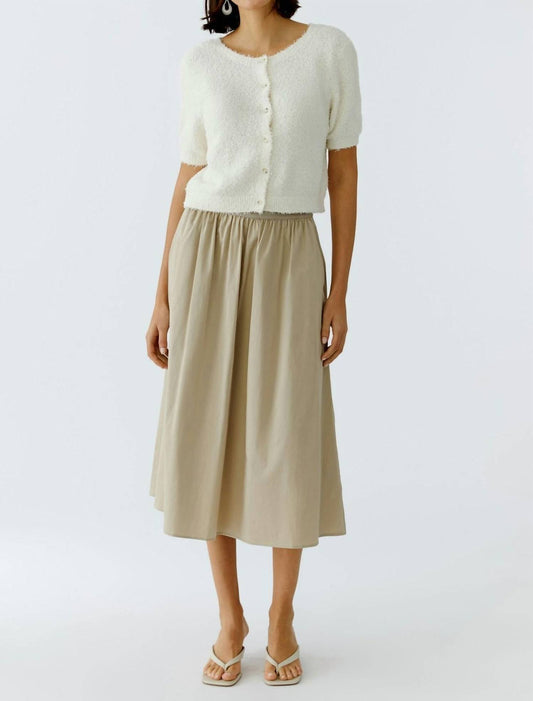 Banded Midi Skirt