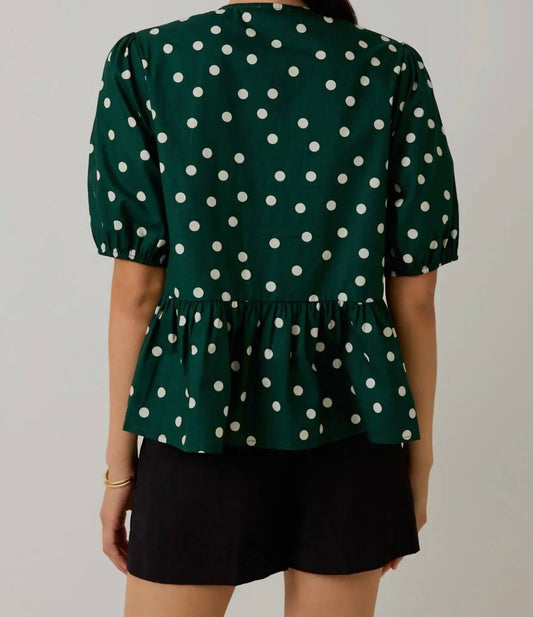 Junie Polka-Dot-Bluse