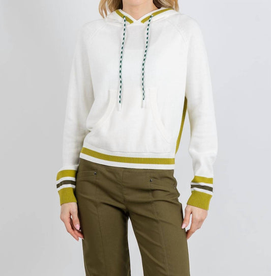 Contrast Stripe Varsity Hoodie