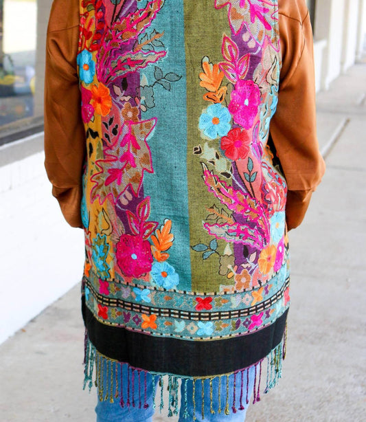 Colorful Floral Multi-reversible Kimono