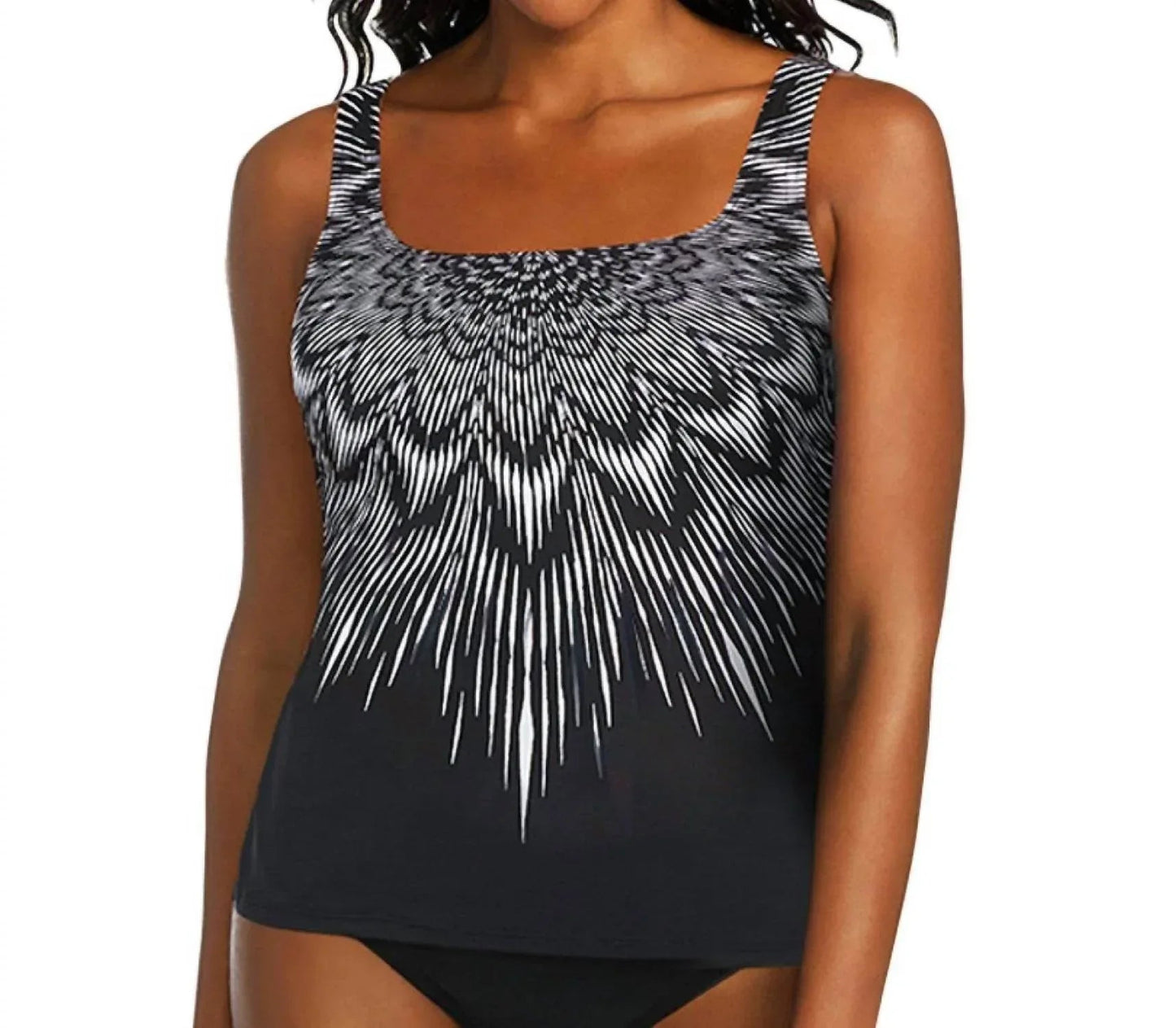 New Awakening Chlorine Resistant Square Neck Tankini Top