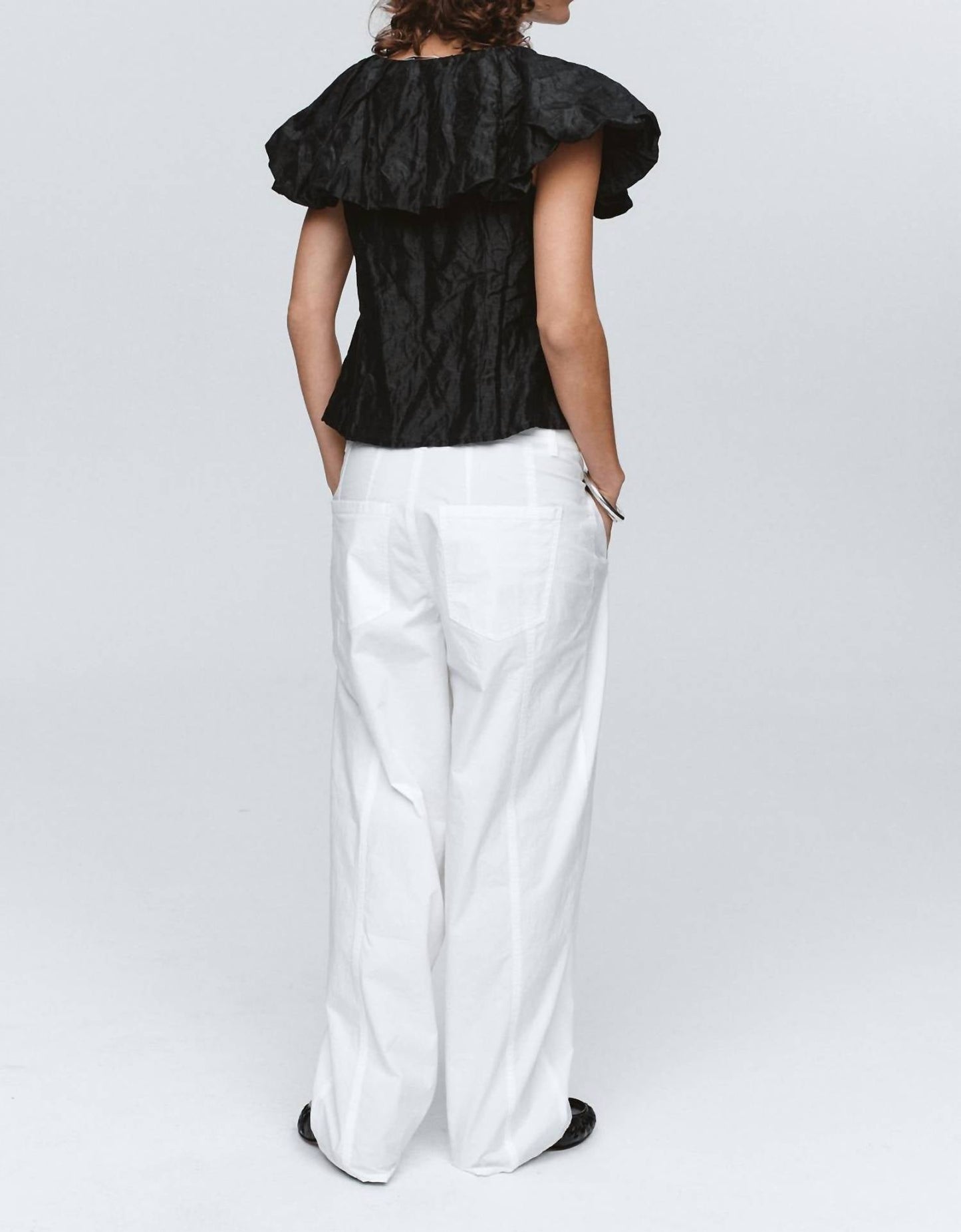 Andre Textured Ruffle Top