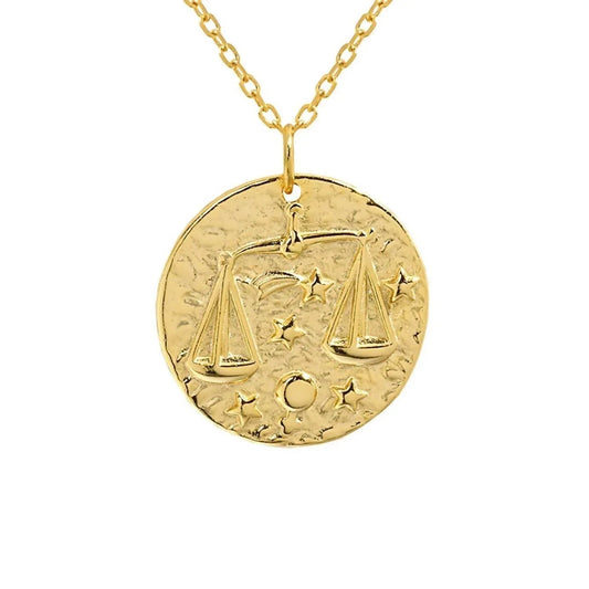 Women's Libra Waae Zodiac Sign Necklace