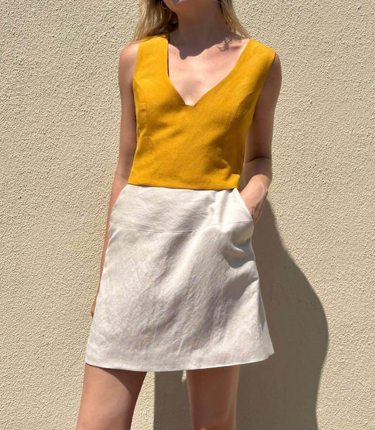 Zhenya Linen Skirt