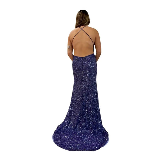 Maxikleid mit V-Ausschnitt und Spaghettiträgern