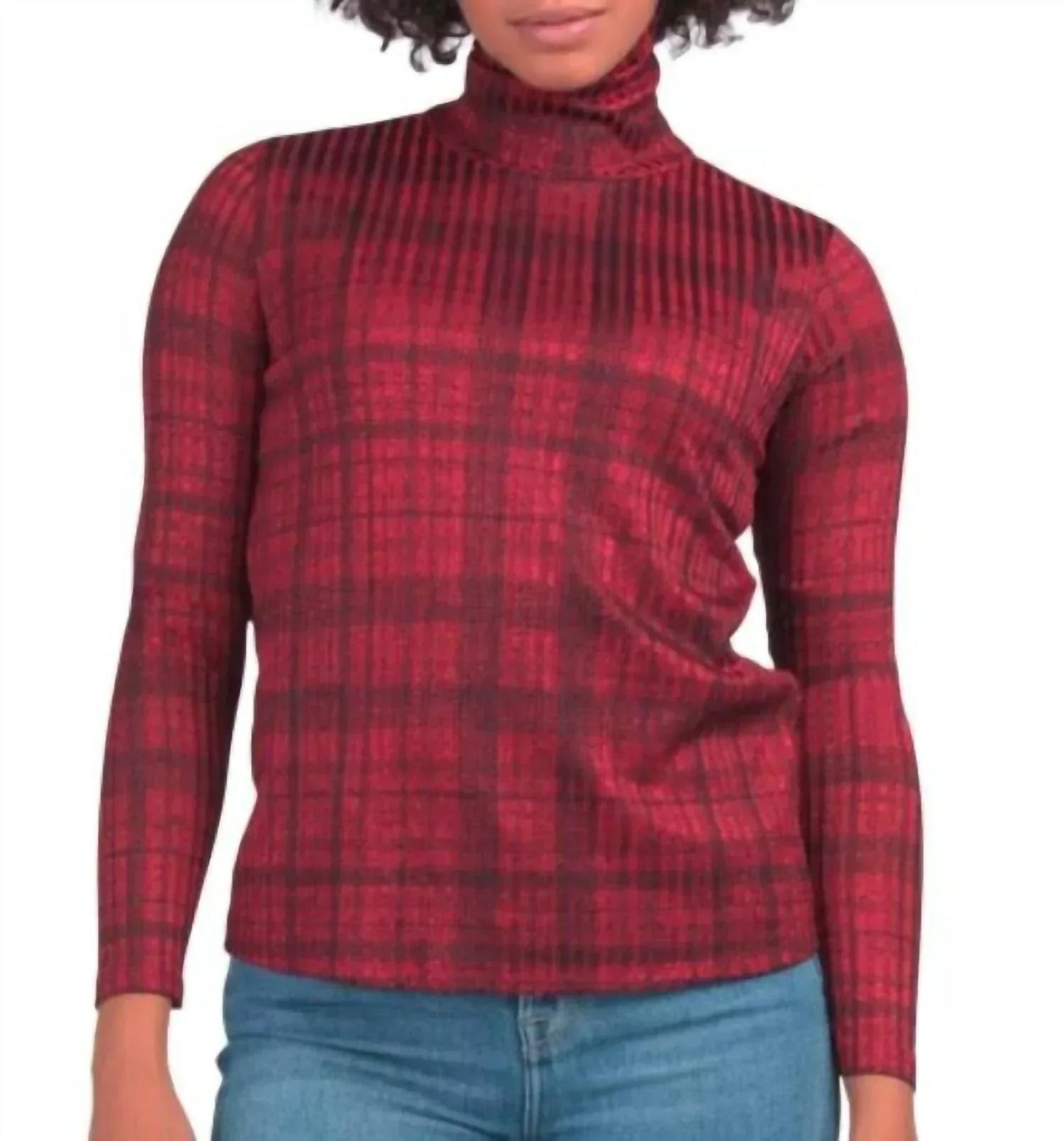 Metallic Turtleneck Top