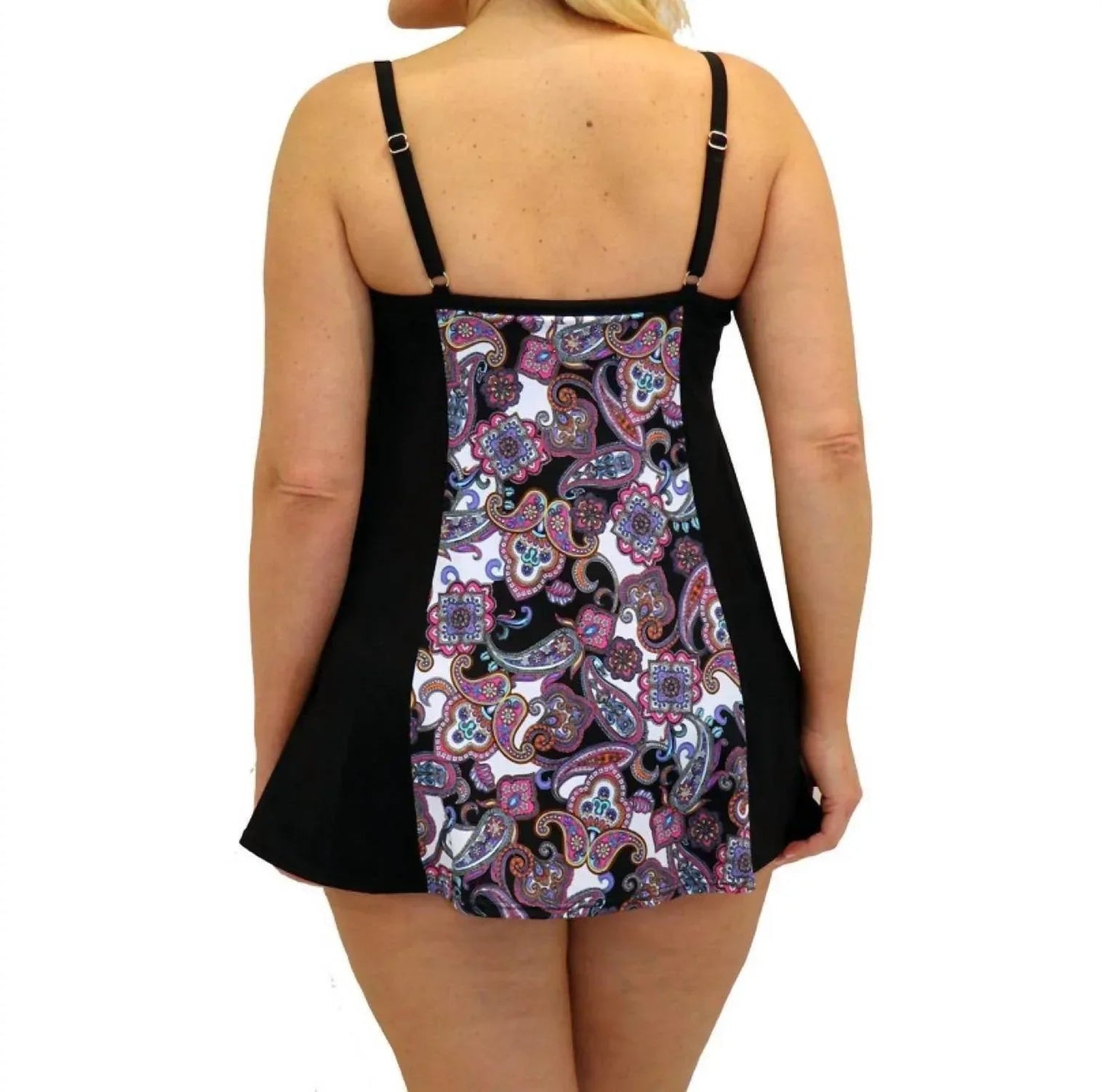 Badekleid mit Doppelschleife – Plus