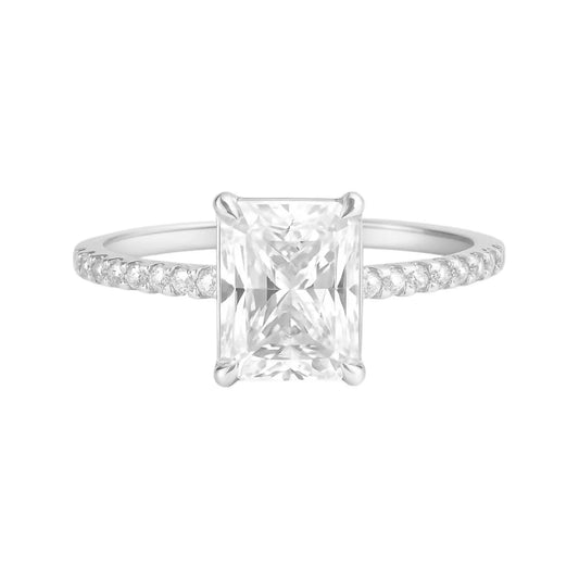 Women's Emerald Cut Moissanite Ring