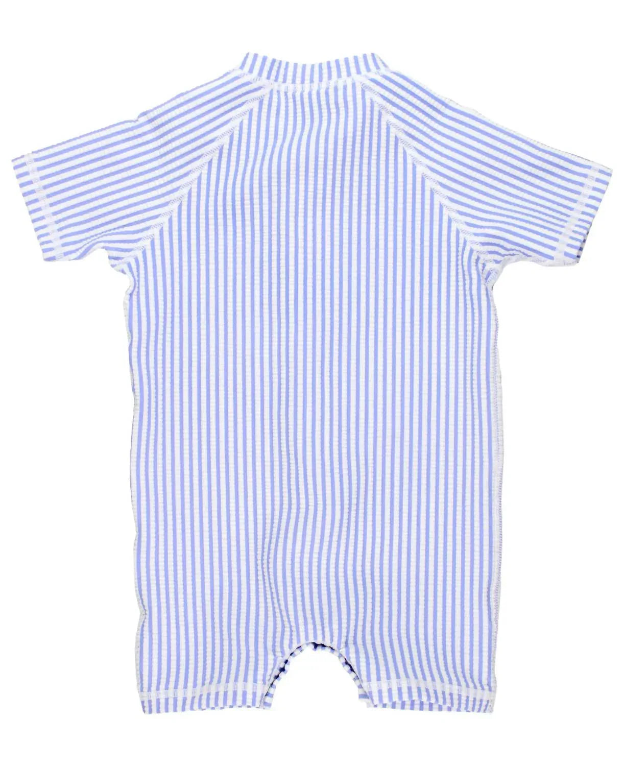 Baby Jungen Seersucker Kurzarm Einteiler Rashguard