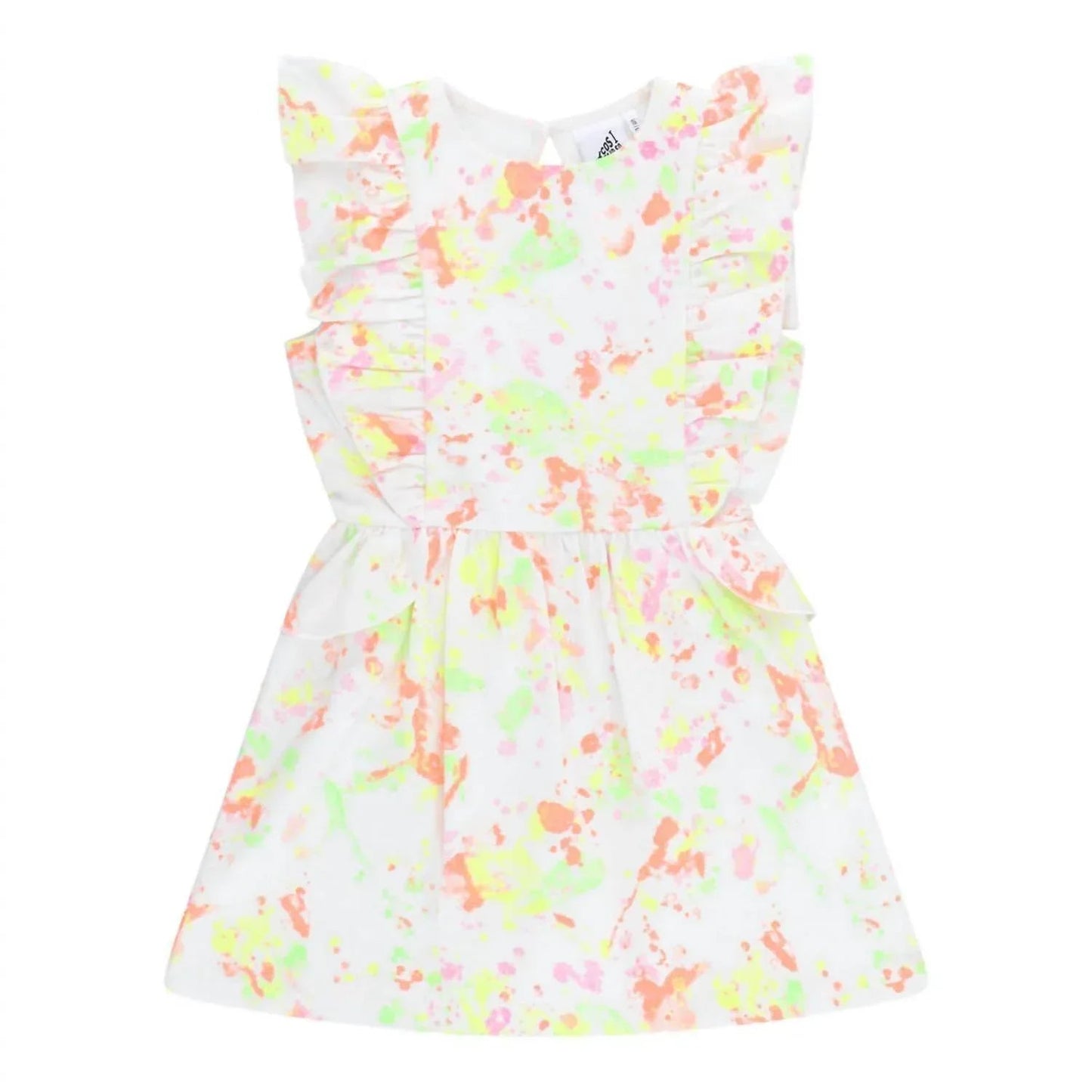 Mädchen Rüschenkleid mit Farbspritzern
