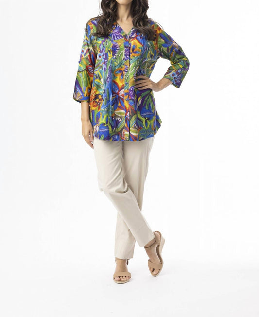 Zapallar Pleated Long Sleeve Top