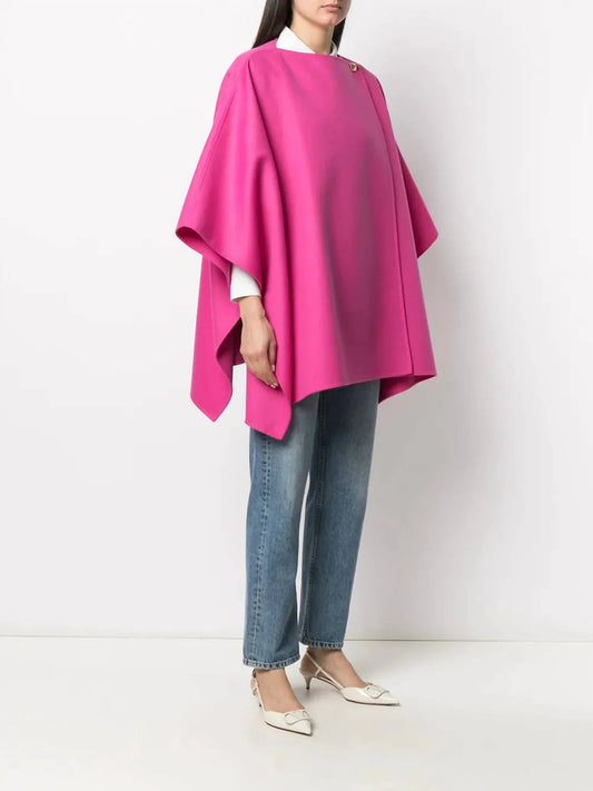 Draped Button Cape