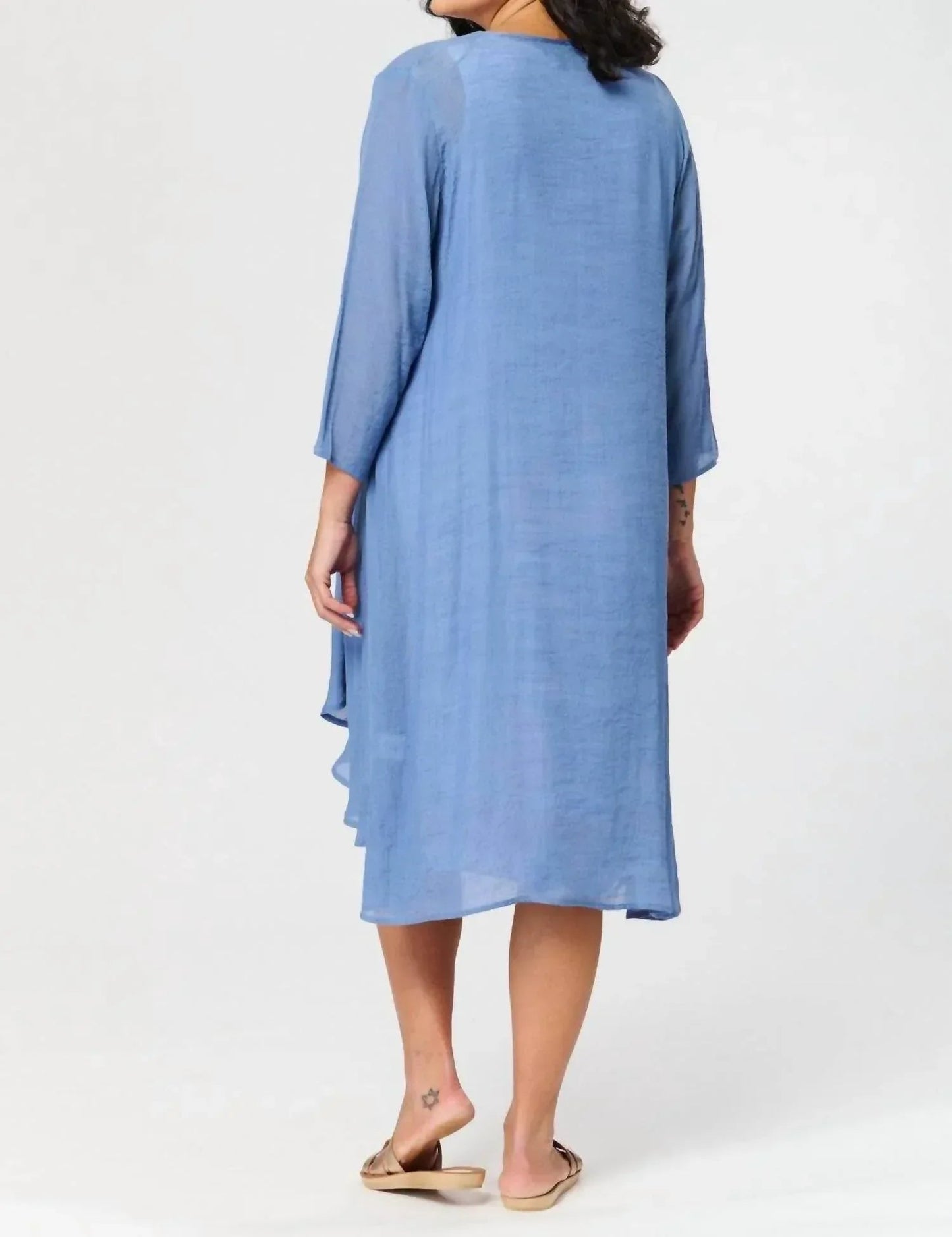 Langes Kleid mit Jacke