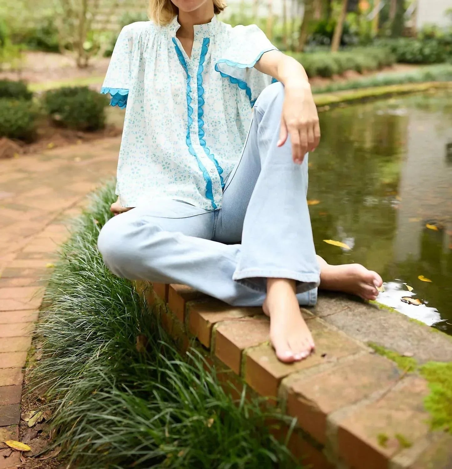 Parham Button Front Blouse