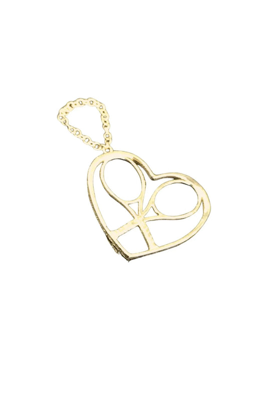Women's Heart Racket Pendant