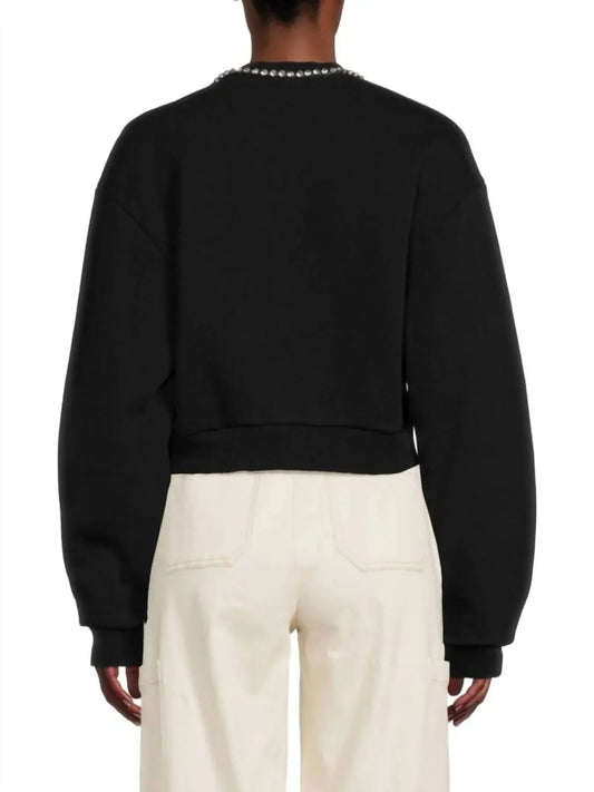 Embellished Bow Sweater