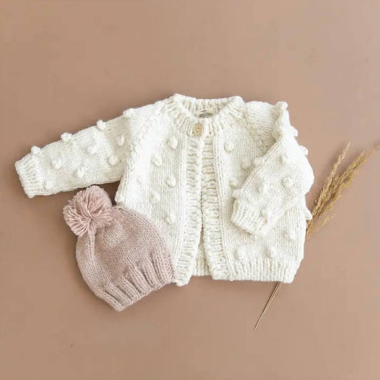 Popcorn-Strickjacke für Kinder