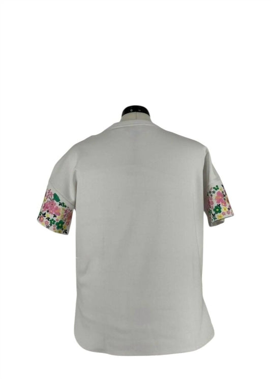 Women's Embroidered Short Sleeve Top