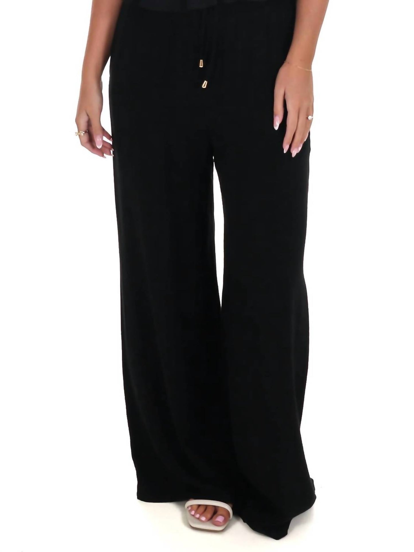 Little Luxuries Linen Wide Leg Pants - Plus