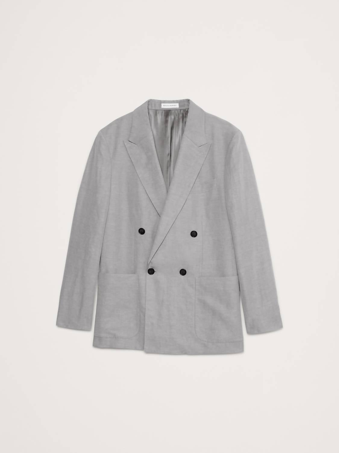 Relaxed Tencel-linen Double-breasted Suit Jacket