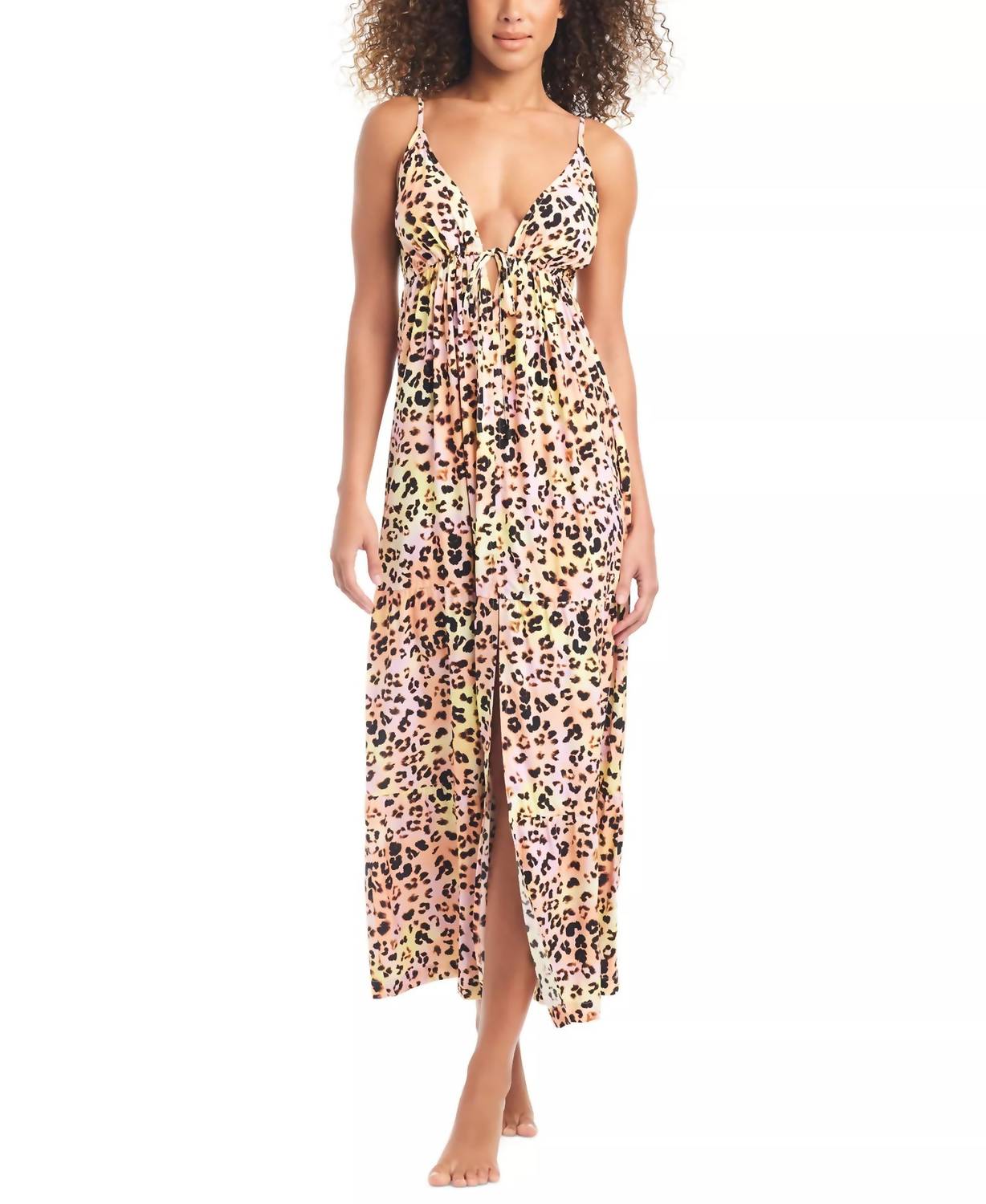 Leopard Maxi Cover Up
