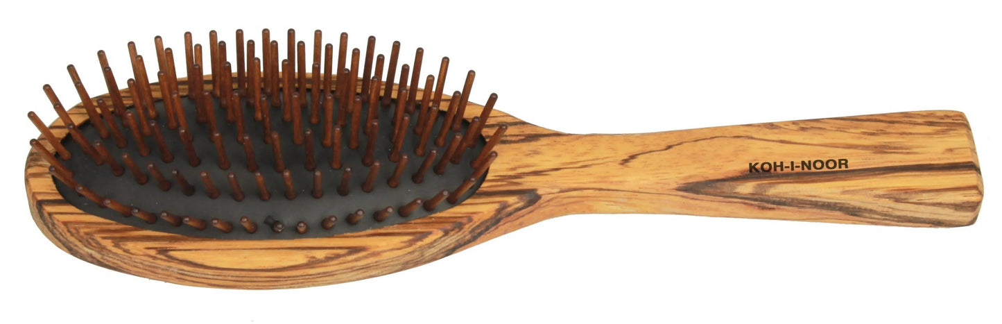 Haarbürsten für Damen aus Zebrano-Holz mit Nylonstiften