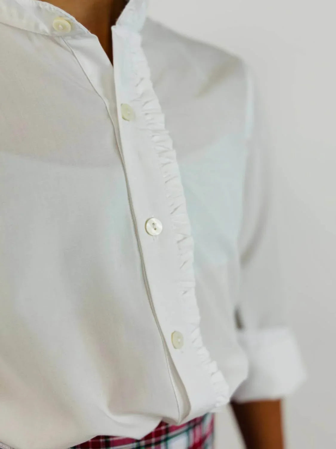 Mädchenbluse mit Rüschenkragen „Polly“