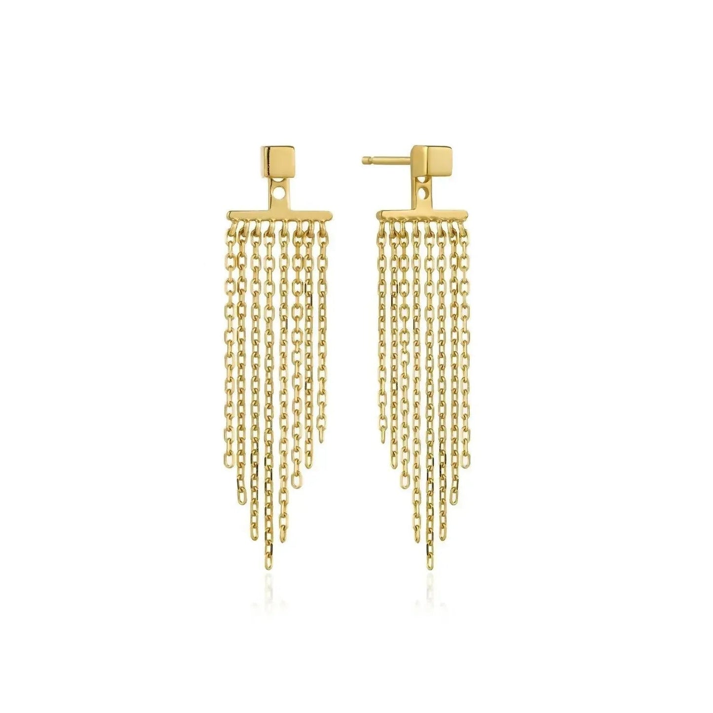 Fringe Fall Ear Jacket Earrings