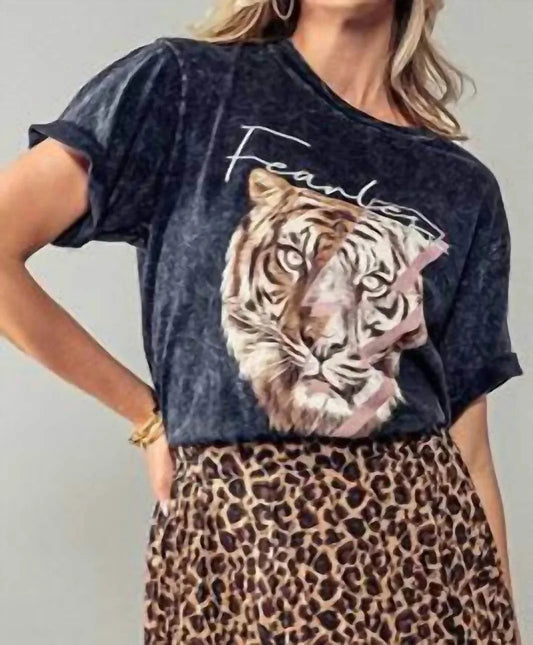 Betty Tiger Oversized Top