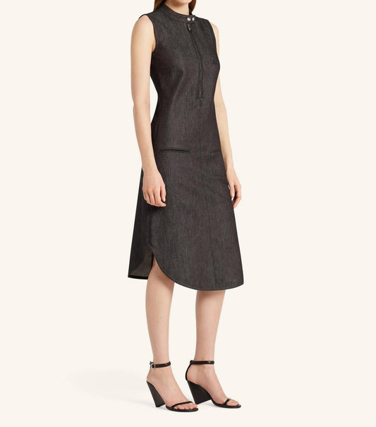 Biker Zipped Denim Dress
