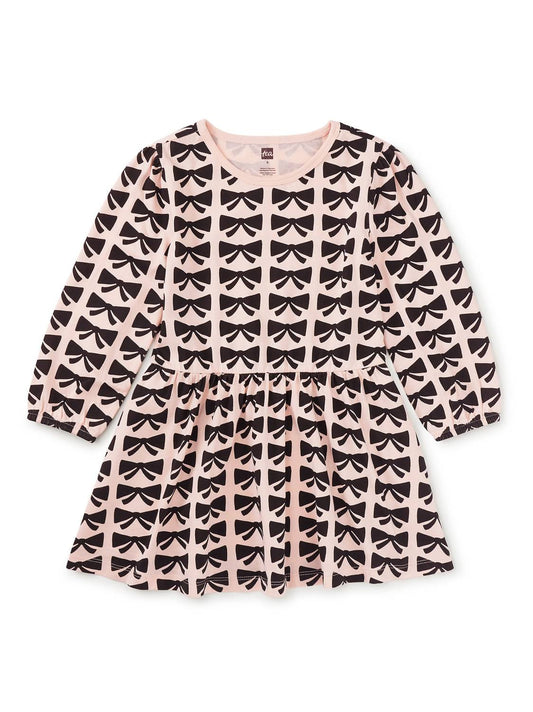 Girl's Blouson Sleeve Pocket Dress